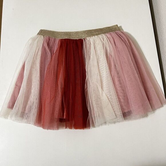 Sweet Wink Rose Fairy Tutu Tulle Skirt Fall Pink Orange Girls Size 6-8 years - Picture 9 of 11